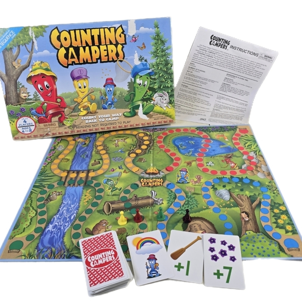 Counting Campers Kids Board Game by Jax Makers Of Sequence 2019 Complete *READ*